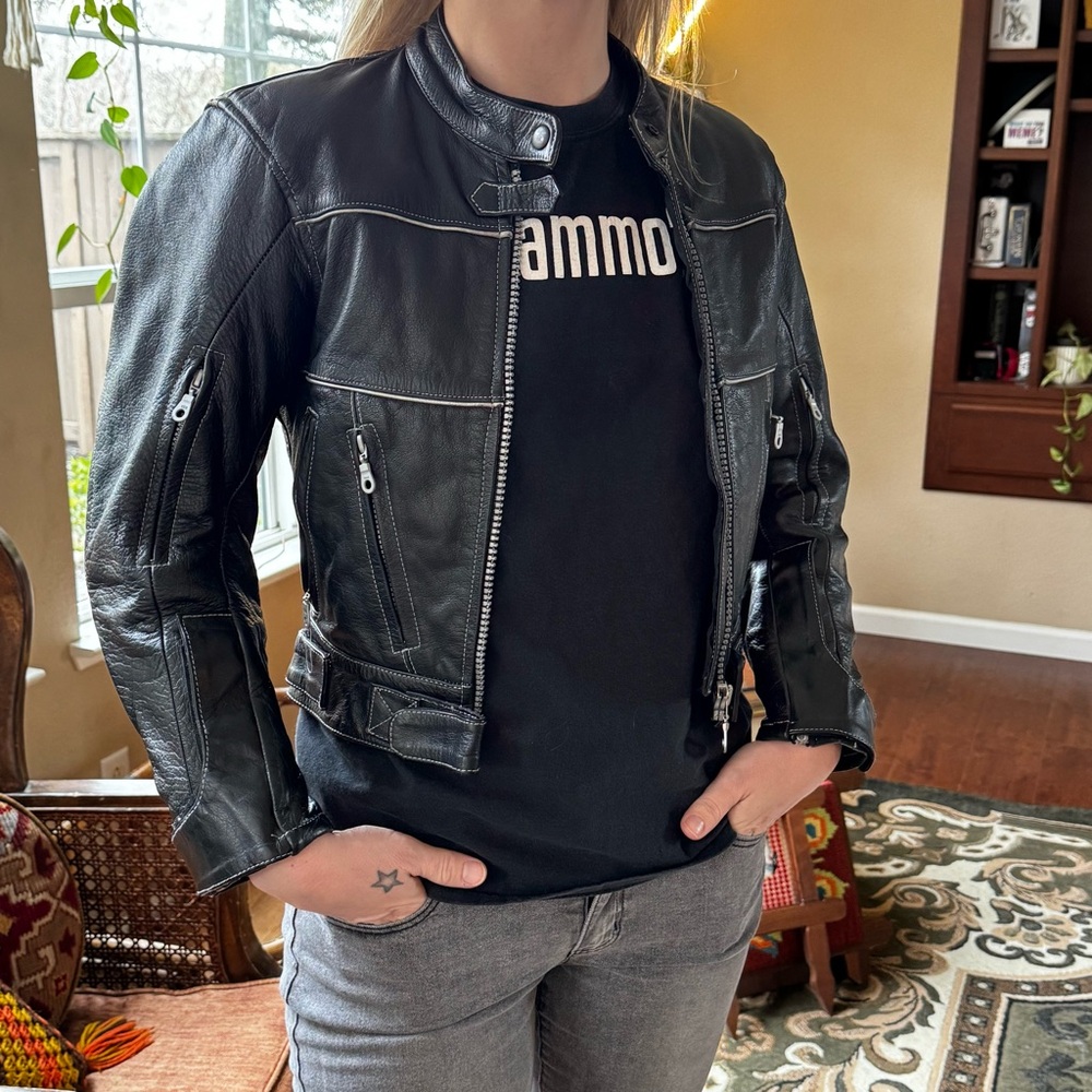 Xelement USA Leather MotorcycleJacket Vintage small